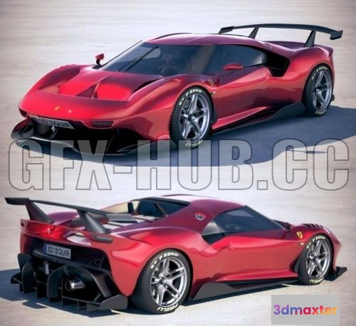 1206794 - CAR - Ferrari P80C 2019 sportcar 3D Model