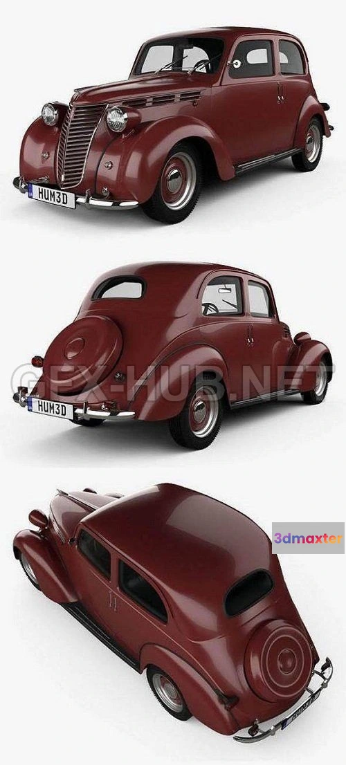 1206804 - CAR - Fiat 1100 B 1949 3D Model