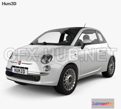 1206828 - CAR - Fiat 500 2010  3D Model