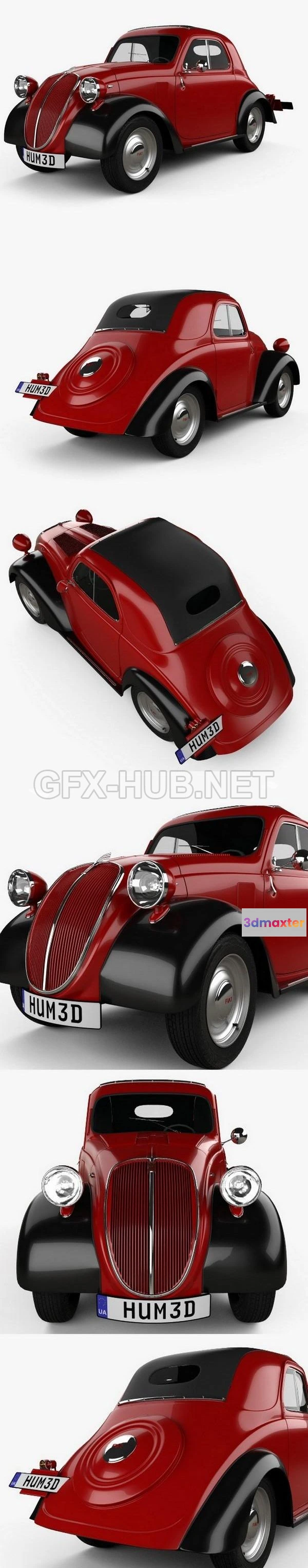 1206830 - CAR - Fiat 500 Topolino 1936  3D Model