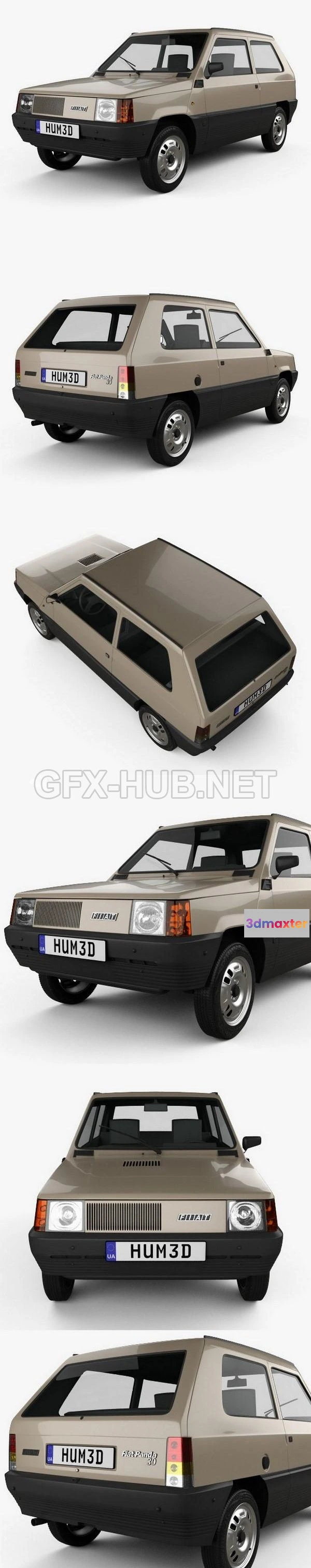 1206852 - CAR - Fiat Panda 30 1980  3D Model