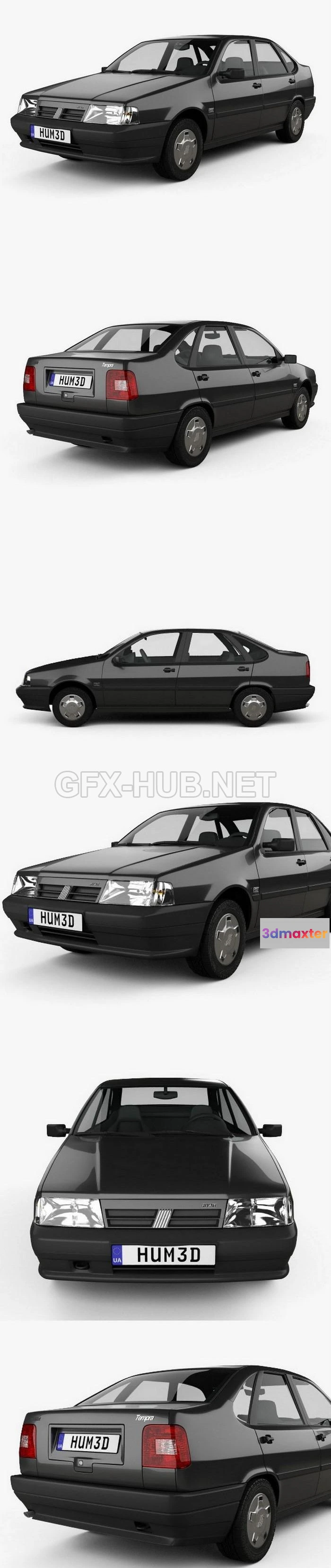 1206862 - CAR - Fiat Tempra 1990  3D Model