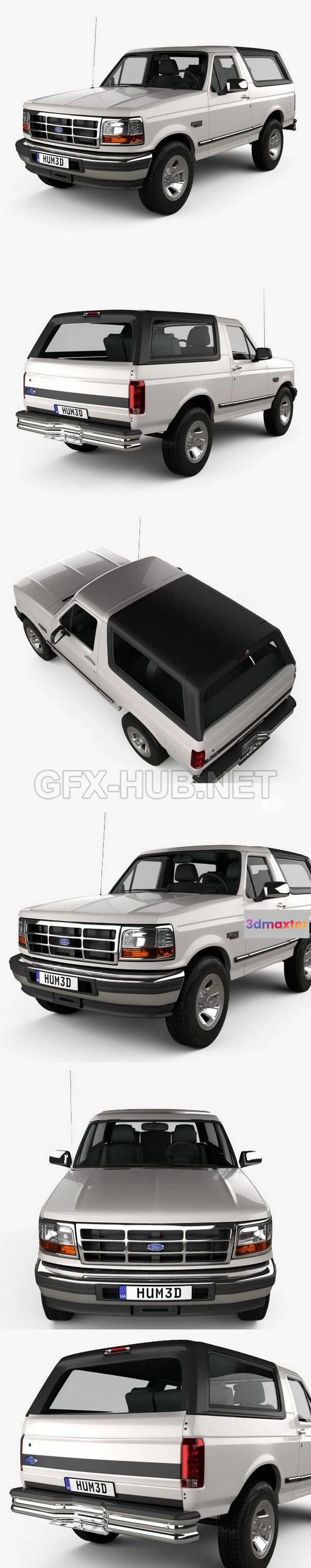 1206882 - CAR - Ford Bronco 1992  3D Model