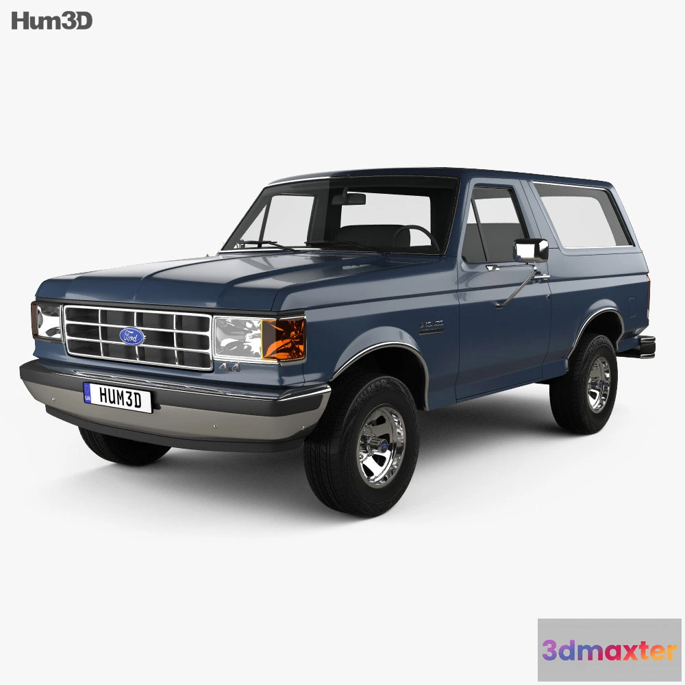 1206886 - CAR - Ford Bronco Mk4 1989 3D Model