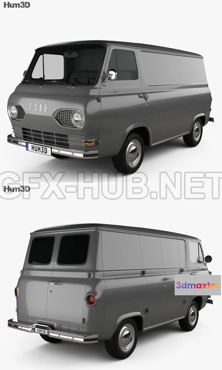1206916 - CAR - Ford E-Series Econoline Panel Van 1961  3D Model