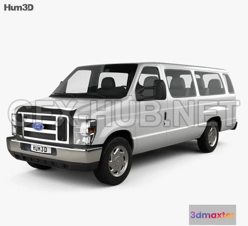 1206924 - CAR - Ford E-Series Passenger Van 2011  3D Model