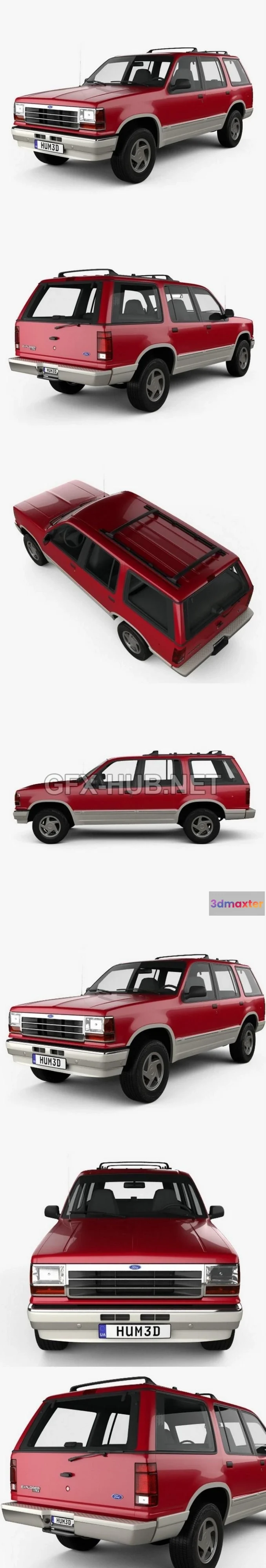 1206928 - CAR - Ford Explorer 1990  3D Model