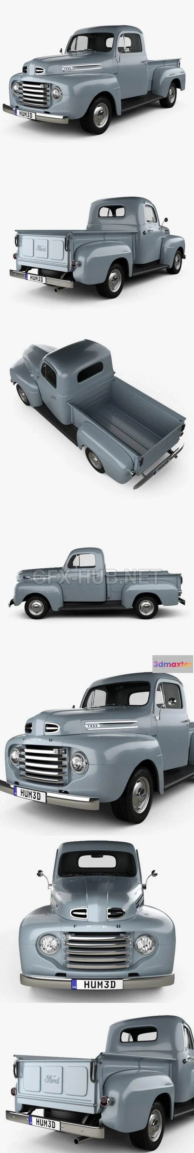 1206934 - CAR - Ford F-1 Pickup 1948  3D Model