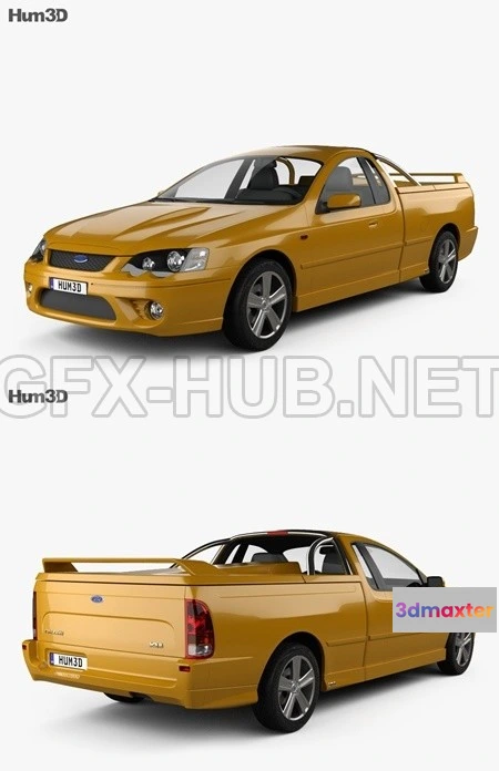 1206968 - CAR - Ford Falcon Ute XR8 2006  3D Model