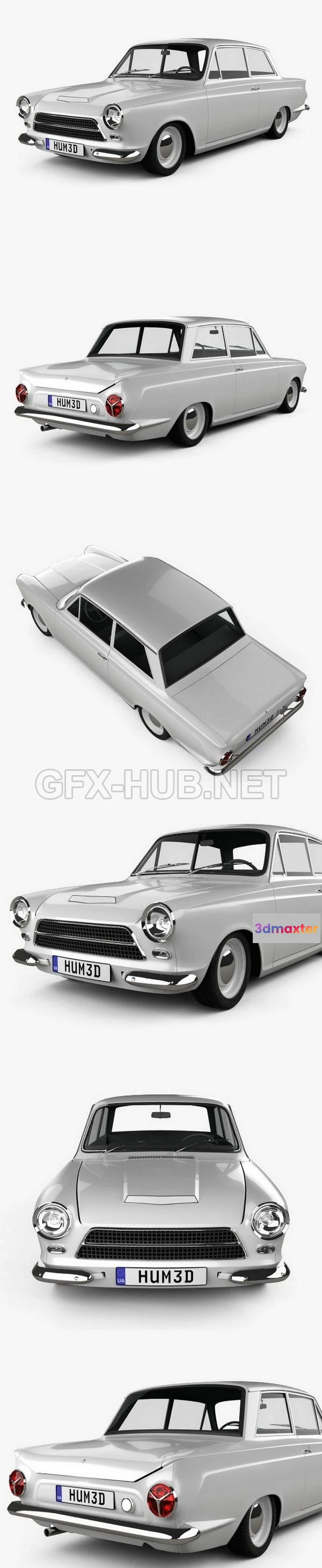 1206994 - CAR - Ford Lotus Cortina Mk1 1963  3D Model