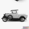 1206998 - CAR - Ford Model A Pickup Closed Cab 1928  3D Model