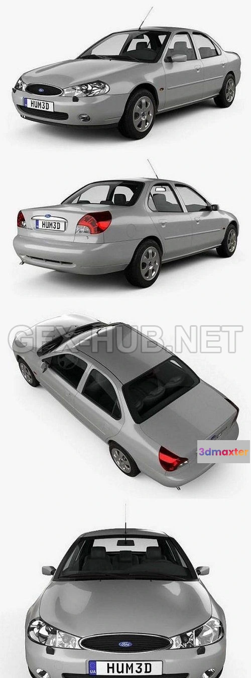 1207006 - CAR - Ford Mondeo sedan 1996 3D Model