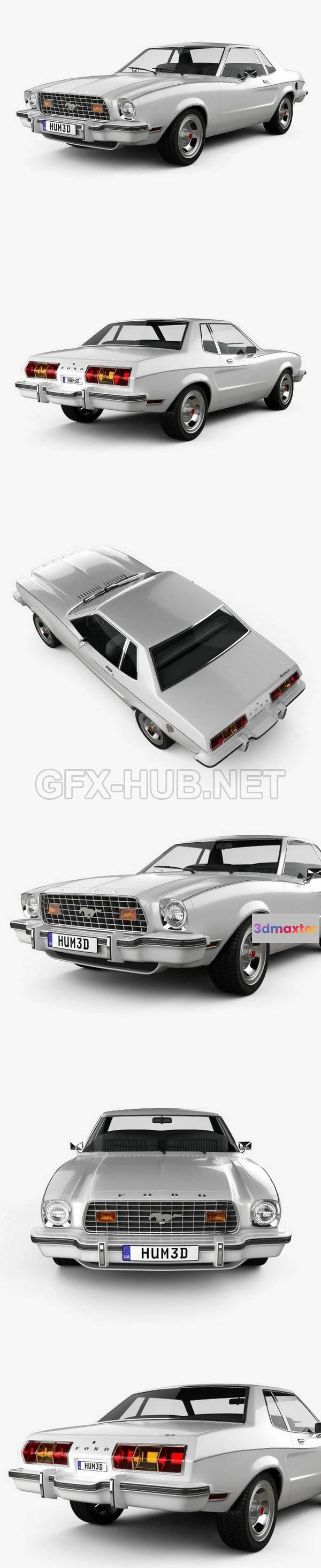 1207012 - CAR - Ford Mustang coupe 1974  3D Model