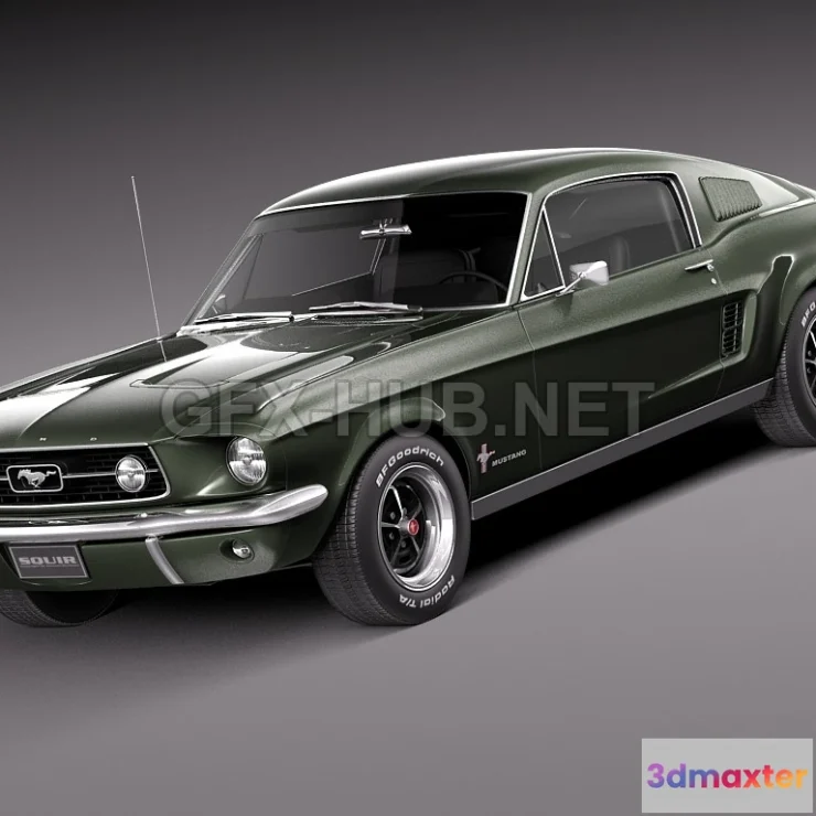 1207016 - CAR - Ford Mustang Fastback 1967 3D Model