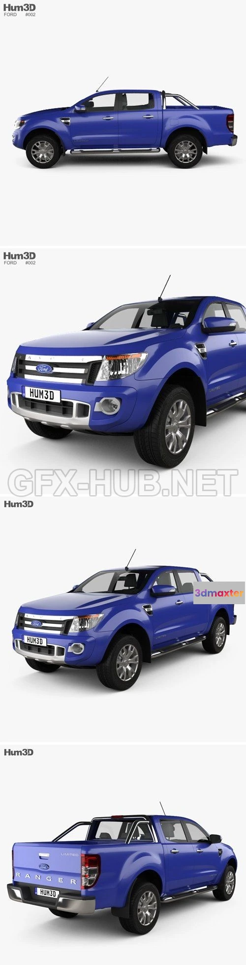 1207040 - CAR - Ford Ranger 2011  3D Model