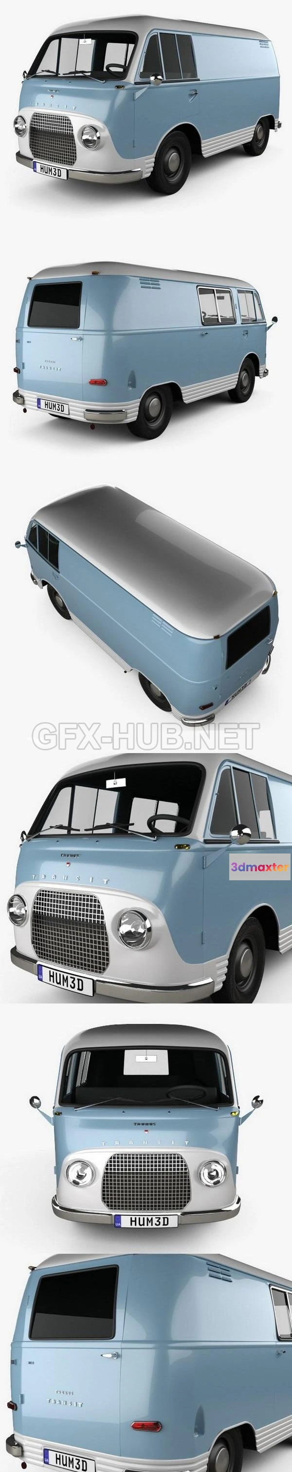 1207058 - CAR - Ford Taunus Transit FK1250 1963  3D Model