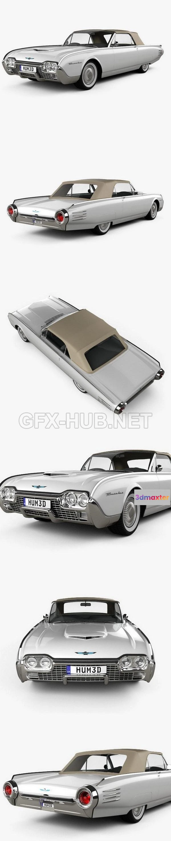 1207066 - CAR - Ford Thunderbird 1961  3D Model