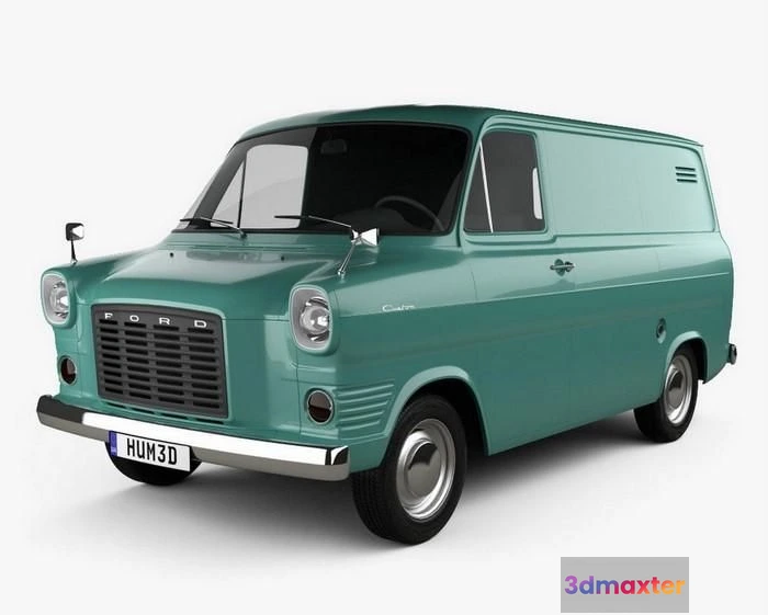 1207074 - CAR - Ford Transit Panel Van 1965 3D Model
