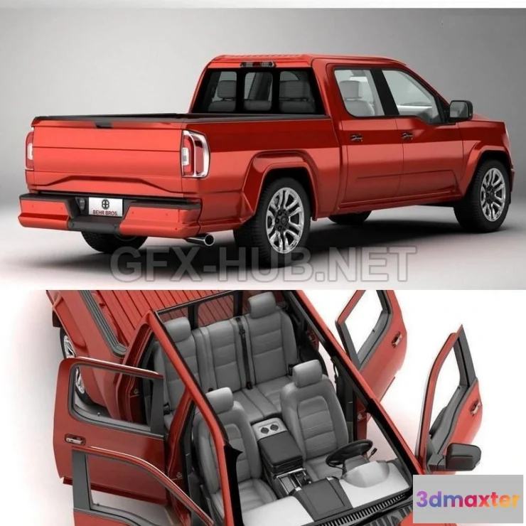 1207100 - CAR - Generic Pickup  3D Model