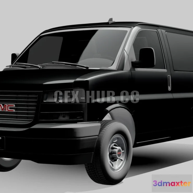 1207116 - CAR - GMC Savana Cargo RWD 2500 Van 2022 3D Model