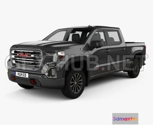 1207118 - CAR - GMC Sierra 1500 Crew Cab Short Box AT4 2019  3D Model
