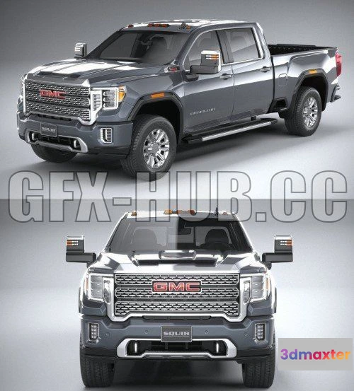 1207124 - CAR - GMC Sierra HD Denali 2020 3D Model