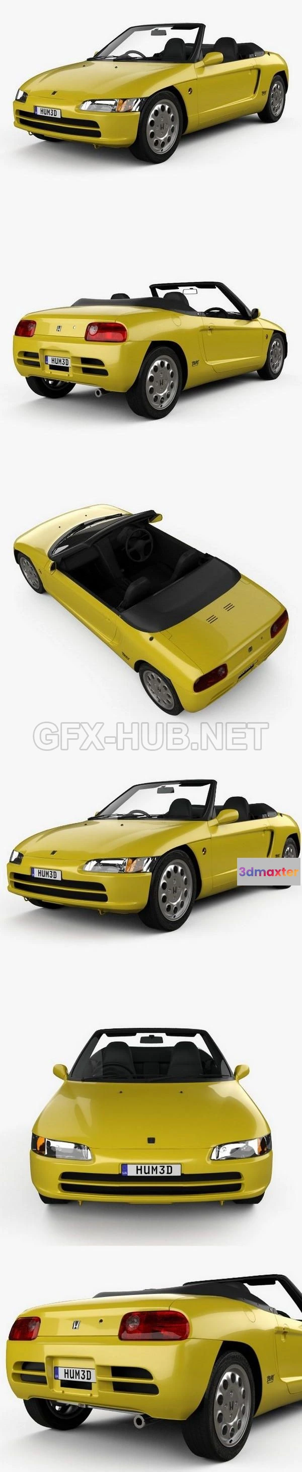 1207214 - CAR - Honda Beat (PP1) 1991  3D Model