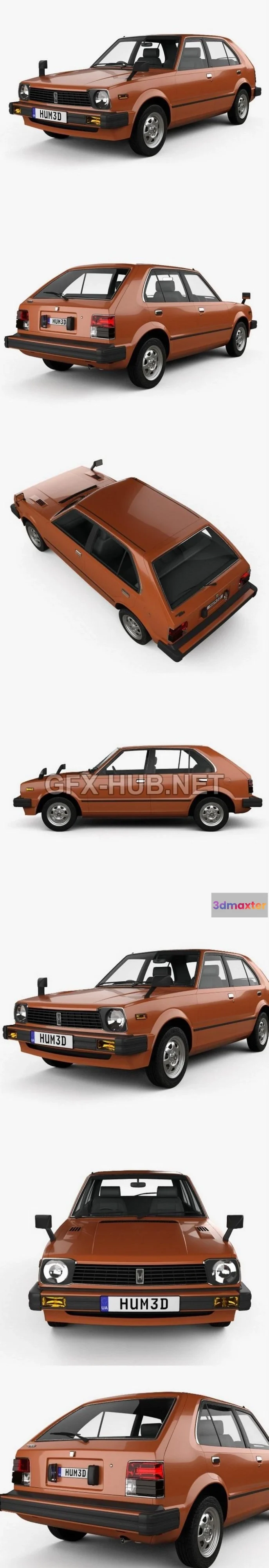 1207216 - CAR - Honda Civic 1979  3D Model