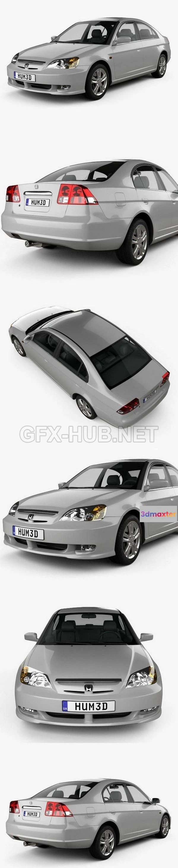 1207218 - CAR - Honda Civic 2001  3D Model