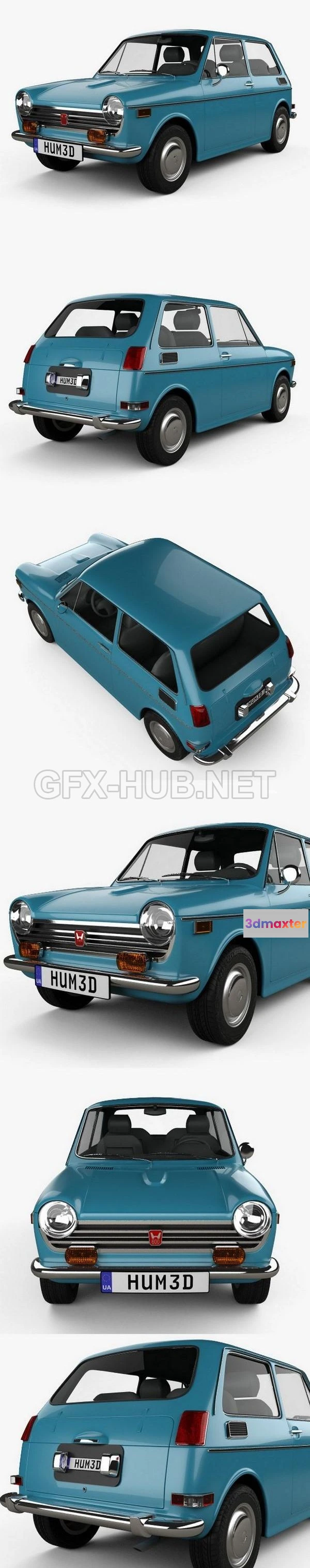 1207258 - CAR - Honda N600 1970  3D Model