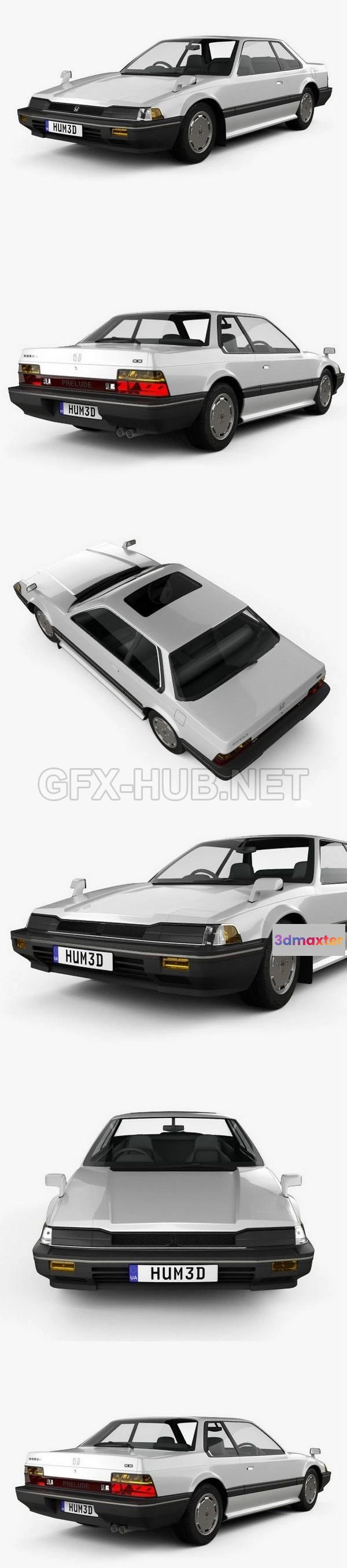 1207268 - CAR - Honda Prelude 1983  3D Model