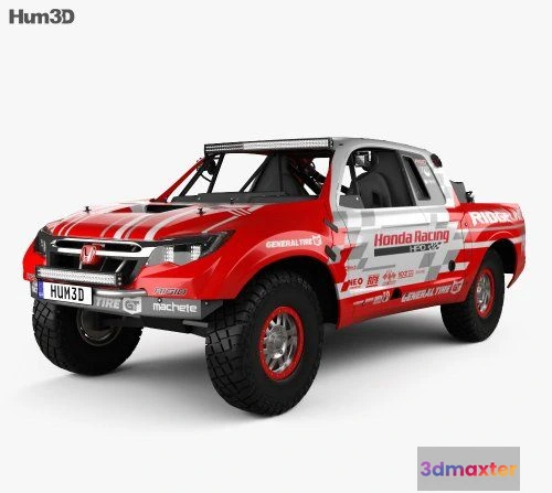 1207274 - CAR - Honda Ridgeline Baja Race Truck 2016 3D Model