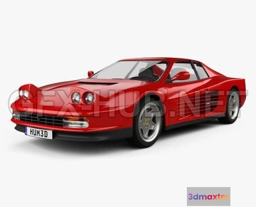 1207296 - CAR - HUM3D Ferrari Testarossa 1986  3D Model