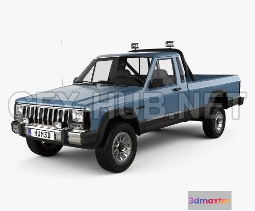 1207298 - CAR - HUM3D Jeep Comanche MJ 1984  3D Model