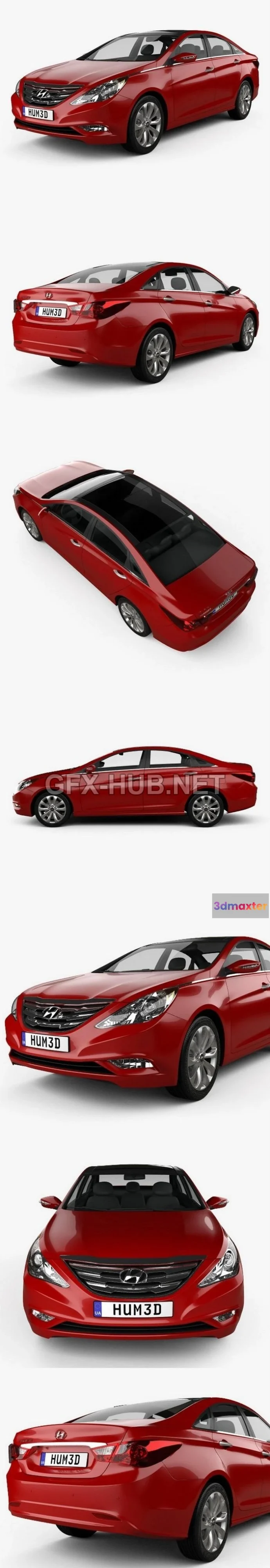 1207348 - CAR - Hyundai Sonata i45 2012 3D Model