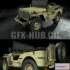 1207414 - CAR - Jeep Willys 1944 WW2 3D Model