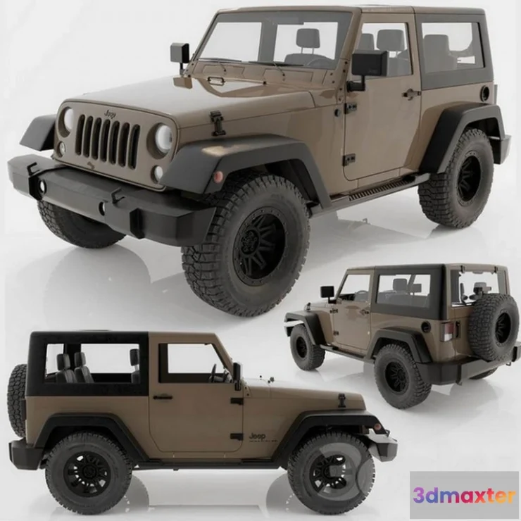 1207422 - CAR - Jeep Wrangler Rubicon 3D Model