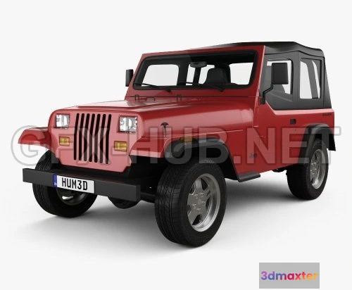 1207428 - CAR - Jeep Wrangler YJ 1987  3D Model