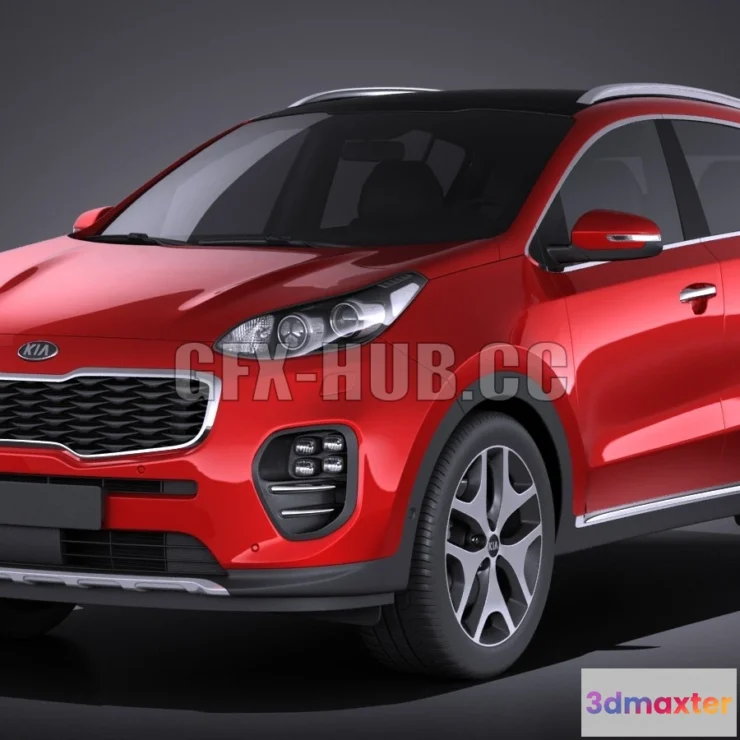 1207450 - CAR - KIA Sportage 2017 3D Model