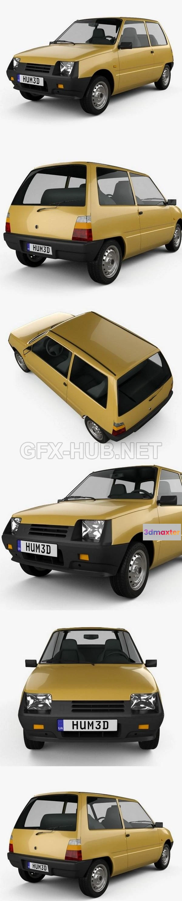 1207472 - CAR - Lada Oka 1111 1989  3D Model