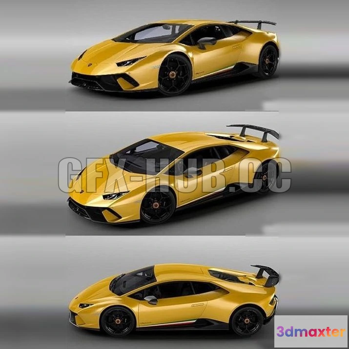 1207494 - CAR - Lamborghini Huracan Performante LP 640-4 2017 3D Model