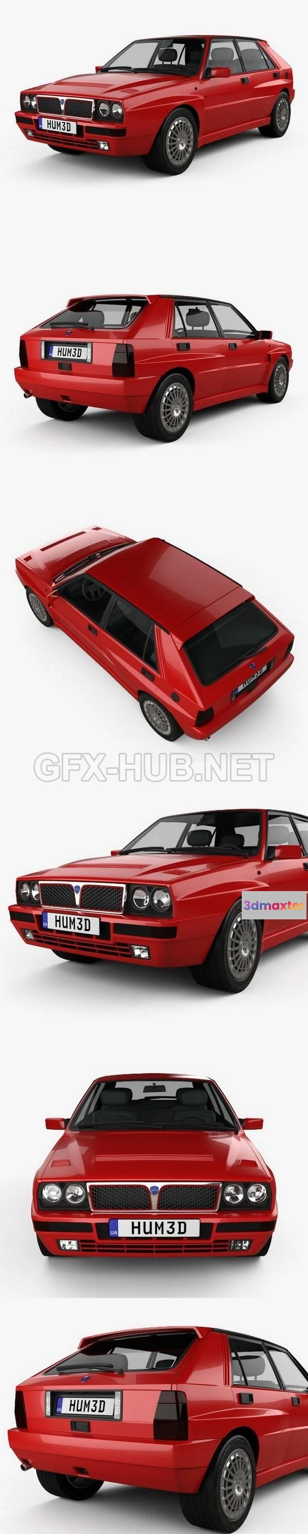 1207532 - CAR - Lancia Delta Integrale 1992  3D Model