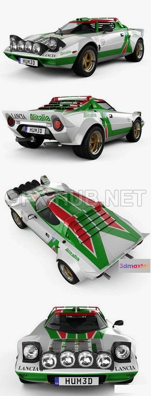 1207542 - CAR - Lancia Stratos Rally 1972 3D Model