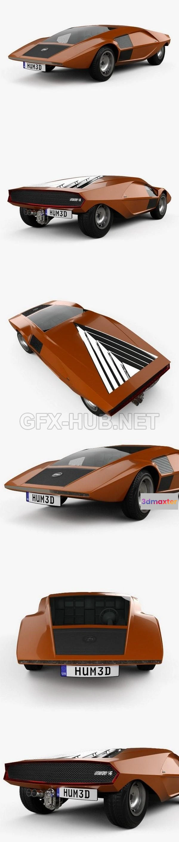 1207544 - CAR - Lancia Stratos Zero 1970  3D Model