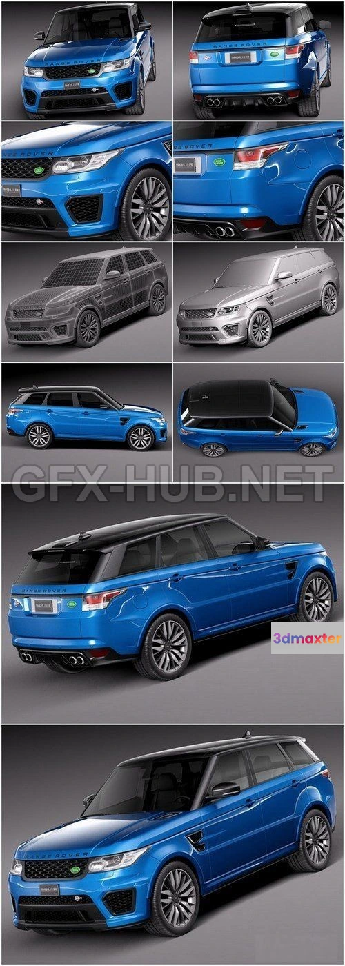 1207570 - CAR - Land Rover Range Rover Sport SVR 2015  3D Model