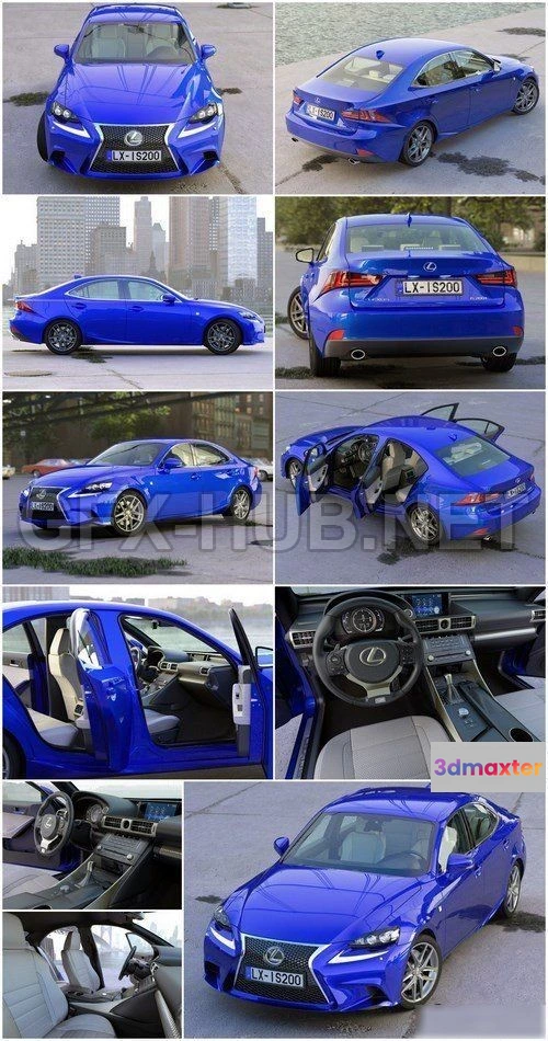1207588 - CAR - Lexus IS F Sport 2016  3D Model