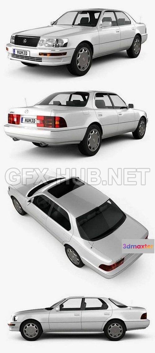1207594 - CAR - Lexus LS 1989 3D Model