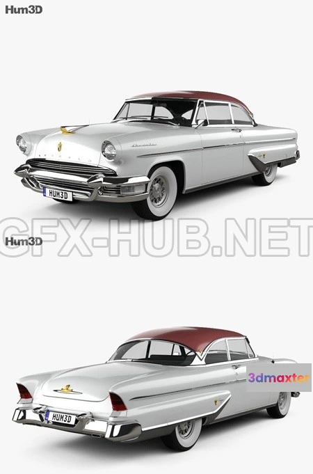 1207620 - CAR - Lincoln Capri Hardtop Coupe 1955  3D Model