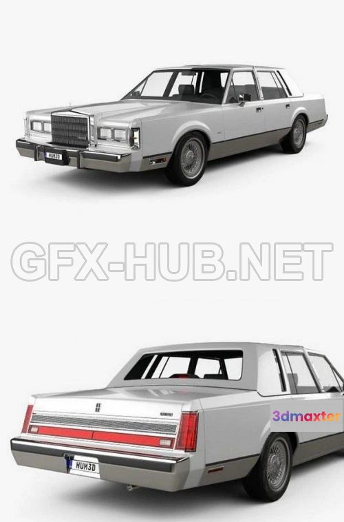 1207634 - CAR - Lincoln Town Car 1989  3D Model