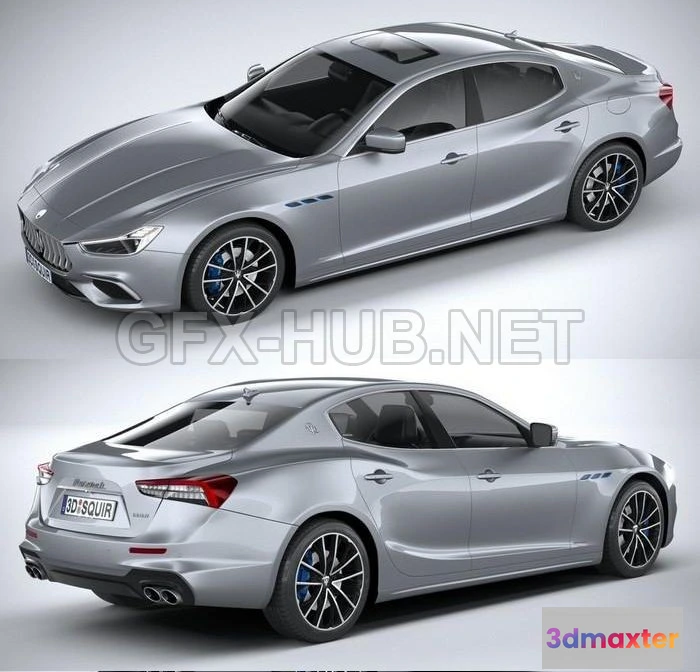 1207668 - CAR - Maserati Ghibli Hybrid 2021 3D Model